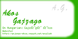 akos gajzago business card